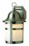 Trans Globe Lighting 4580 BN 12-1/2-Inch 1-Light Outdoor Wall Lantern, Brushed Nickel