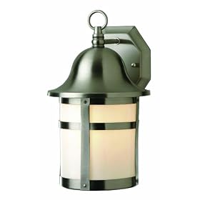 Trans Globe Lighting 4580 BN 12-1 2-Inch 1-Light Outdoor Wall Lantern, Brushed Nickel by Trans Globe Lighting