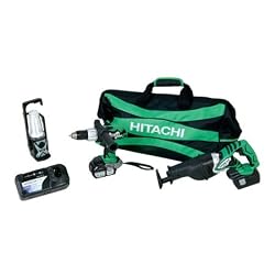 Hitachi KC18DAL 18-Volt 3-Piece Lithium-Ion Cordless Combo Kit