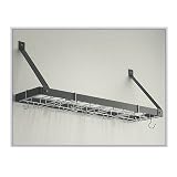 Rogar Black and Chrome Wine Rack 35-in.