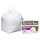 Handi-Bag® Handi-Bag Super Value Packs, 8 Gallon, .55mil, 21-1/2 x 24, White, 130