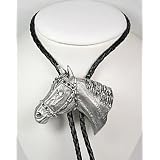 Diamondcut Pewter Horsehead Bolo Tie by LadyM Buckles, U.S. Buckle