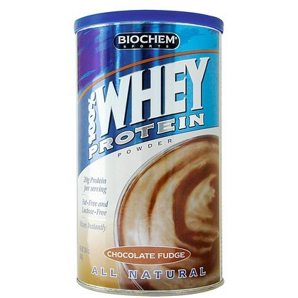 Biochem Sports 100% Whey Protein Powder, Chocolate Fudge, 15.4 oz (Pack of 2)
