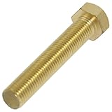 uxcell 六角キャップ スクリュー　ねじ 16mm x 90mm ゴールドトーン ブラス 24mm ボルト ファスナー