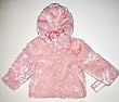 Rothschild Girls Baby Pink Faux Fur Sparkle Coat