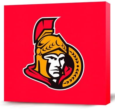 NHL Ottawa Senators Dark Logo Canvas Print (20 x 20)