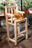 Rustic Log Bar Chair