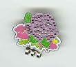 Golf Ball Marker Clip with Crystal Swaroviski Purple Rose Ballmarker