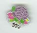 Golf Ball Marker Clip with Crystal Swaroviski Purple Rose Ballmarker