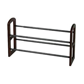 <b>Home Solutions 2-Tier Expandable Wooden Shoe Rack</b>