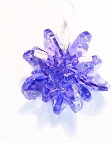 40mm Blue Violet Fireball Crystal Prism Sunburst Crystal