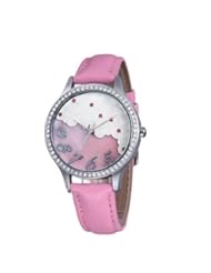 Pythons Pink Color Leather Band Ladies Fashion Watches