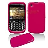 Hot Pink Transparent Silicone Skin Cover Case Cell Phone Protector for Blac ....