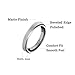 MNH Men Tungsten Carbide Ring Wedding Engagement Band 4mm Comfort Fit Beveled Edge Brushed Classy
