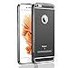 For iPhone 6 Plus Case, Roybens Luxury Metal Air Aluminum Bumper Detachable + Mirror Hard Back Case 2 in 1 Cover Ultra-Thin Frame for Apple iPhone 6 Plus(5.5) - Retail Packaging(Black)