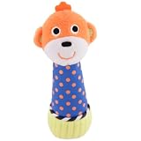 Carters Monkey Bowling Pin Plush Animal Squeaker
