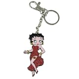 New Officially Licensed Betty Boop Sexy Betty Boop Rhinestones Keychain Keyring