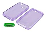 Purple TPU Crystal Skin Case for HTC Freestyle F8181 Phone, AT&T