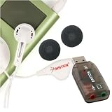 USB Sound Card w/ Stereo Headset, White