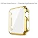 Apple Watch 42mm Screen Portector Case,DiDaDi 2 in 1 Ultra-Slim Electroplate Metal Plated Hard Case Cover with Full Coverage Tempered Glass Screen Protector Cover for Apple Watch 42mm[Gold]