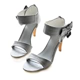 Women's Leatherette Upper Stiletto Heel Sandals With Bowknot Wedding/ Party Shoes