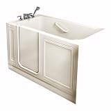 American Standard 2651.110.CR.222 Linen 25 x 51 Walk-In Combo Massage Whirlpool Tub with Right Hand Drain 2651.110.CR