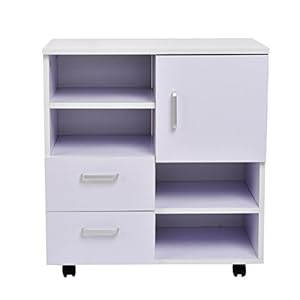 Mobile Kommode Schrank Anrichte Mehrzweckschrank mit Türe Schublade