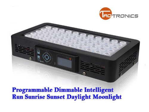 TaoTronics TT-AL12 Programmable Intelligent LED Aquarium Light Reef Tank Light Run Sunrise Sunset Daylight and Moonlight Automatically (120W Output, White/Blue/Royal Blue Ratio- 26:26:3; 1 Year Warranty)
