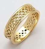 Ladies 14K Celtic Pierced Wedding Band - Made in Ireland