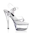 KISS-208R 6 Inch Sexy High Heel Stiletto Shoes Ankle Strap Platform Sandal With Rhinetones