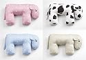 Pink an' Blue Floppeze Nursing Pillow - Cow Print