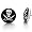 Biker Mens Stainless Steel Pirates Skull Stud Earrings Image #1