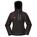 COX SWAIN Femme Veste softshell Luyu,étanchéité de 10.000 mm, respirabilité de 2.000 mm, Couleur: Black/Pink, Taille: L