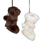 Kurt Adler 5 Faux Fur Boot Ornament Set of 2 41Cf3LRbTkL. SL160 Kurt Adler 5 Faux Fur Boot Ornament Set of 2