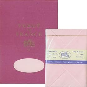 G Lalo Pink Rose Writing Tablet with Matching Envelopes by G Lalo