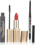 L'Oreal Paris Icons Makeup Kit, with Voluminous Mascara, Infallible Liner and Colour Riche Lip
