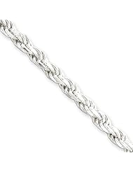 Sterling Silver 24in 4.25mm D/C Rope Necklace Chain. Metal Wt- 34.93g