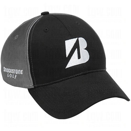 Clothing Bridgestone Golf Satin Mesh Golf Cap Grey / Black (Color