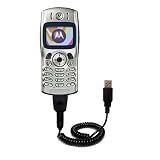 Coiled Power Hot Sync and Charge USB Data Cable w/ Tip Exchange for the Motorola C256 - Gomadic Brand