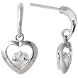 Lovely Heart Shaped Cubic Zirconia Drop Earrings Lovely Heart Shaped Cubic Zirconia Drop Earrings