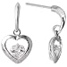 Lovely Heart Shaped Cubic Zirconia Drop Earrings