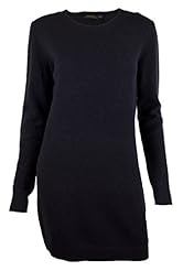Cashmere/Leather/Wool  Sweater Long Sleeves  Dress With a Bow(s)