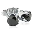 1ct tw. Black Diamond Stud Earrings set in White Gold