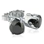 1ct tw. Black Diamond Stud Earrings set in White Gold