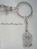Jeweled OWL Keychain with Clip