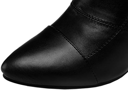 Passionow Christmas Womens Elegant Urban Evening Party Pointed Toe Stiletto Dress Pump(5.5 B(M)US, Black)