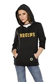 Boston Bruins Women's Laser Cut 3/4 Sleeve Pullover Hoodie - by Alyssa Milano