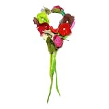 JousJous Handmade Felt Flower Bouquet Scarf Multi Color Bright One Size