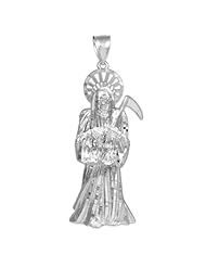 925 Sterling Silver Santa Muerte (Grim Reaper) Pendant