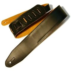 Boston Gitarrengurt Leder gepolstert schwarz
